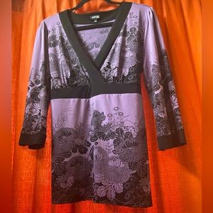 Japanese Inspired Chrysanthemum Chemise Shirt - Large